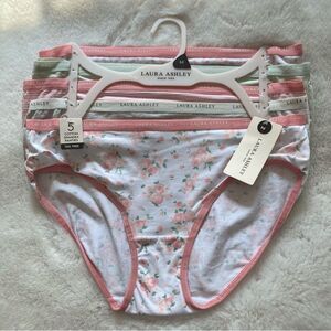 Laura Ashley 5 Pair Panties Bikini Underwear Medium Cottagecore NWT
